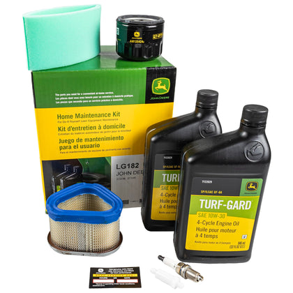 John Deere LG182 oil filter ready for routine mower maintenance and clean oil flow.