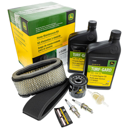 John Deere LG250 filter kit front view for DIY mower maintenance