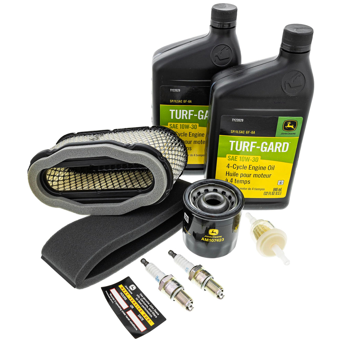 John Deere LG250 filter kit rear view compatible with GT245 GX255 GX335