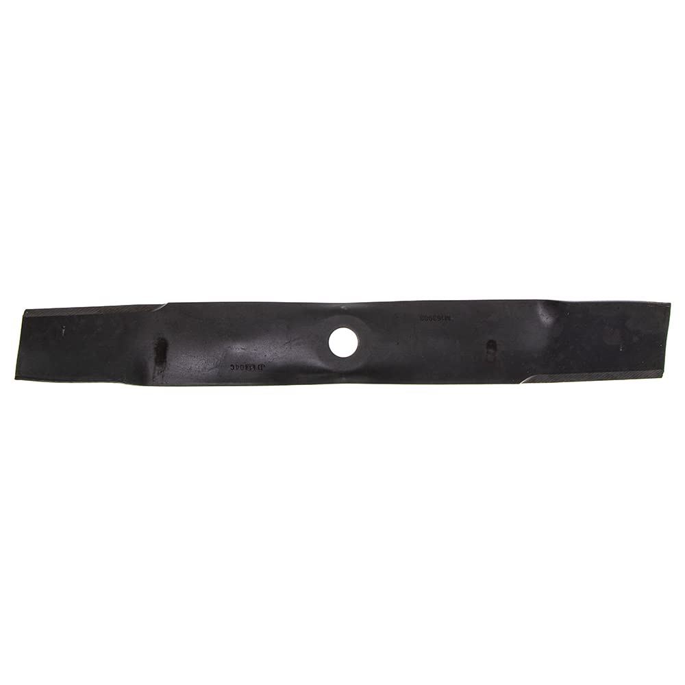 OEM John Deere M163983 blades installed on a compatible deck