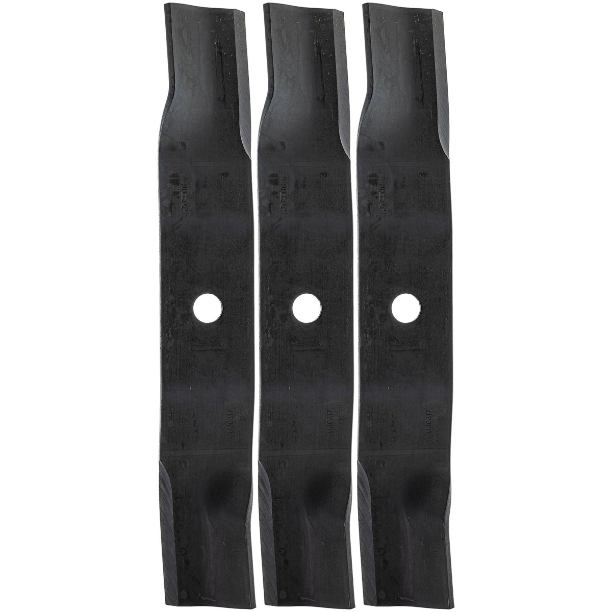 John Deere OEM blades TCU30317, pack of three, designed for a durable edge on 54-inch decks