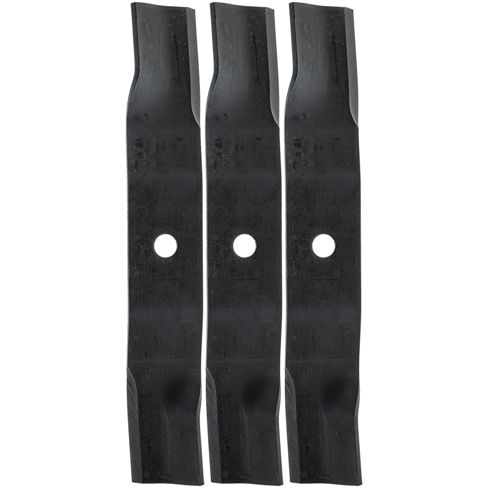 John Deere OEM blades TCU30317, pack of three, designed for a durable edge on 54-inch decks