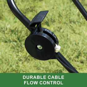 John Deere enclosed gearbox protects gear train for durable performance.