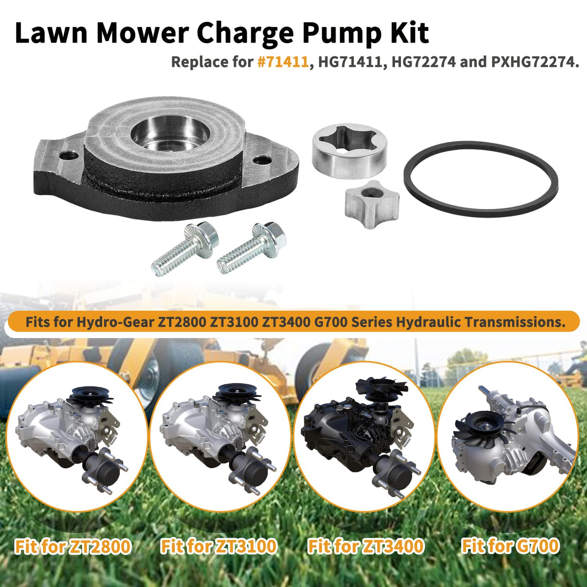 Johntruck hydro-gear compatible kit enables quick replacement without full transaxle.