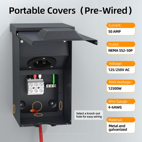 Joinfworld spacious wiring compartment fits 4-6 AWG cables with ease.