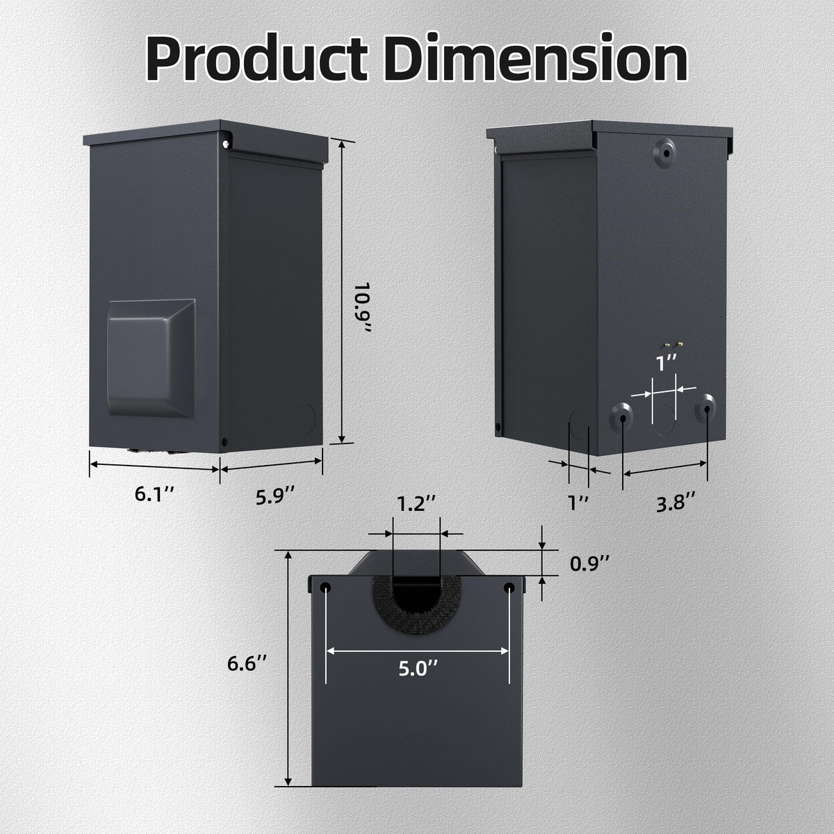 Joinfworld weatherproof cover protects terminals when not in use.