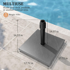 JOINHOM base with adjustable knobs fits 1.4–1.9 inch poles securely.
