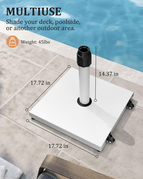 JOINHOM concrete-filled base delivers durable, weatherproof performance for outdoor use