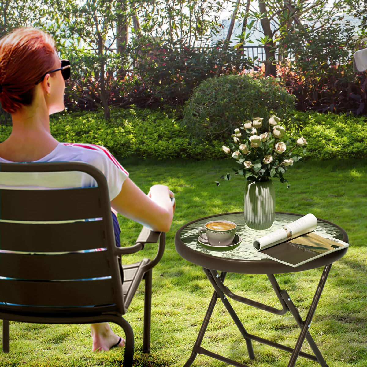 JOINHOM folding outdoor table offers easy transport and storage