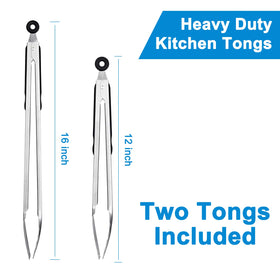 Joinkitch 12-inch grilling tongs ideal for compact indoor grilling