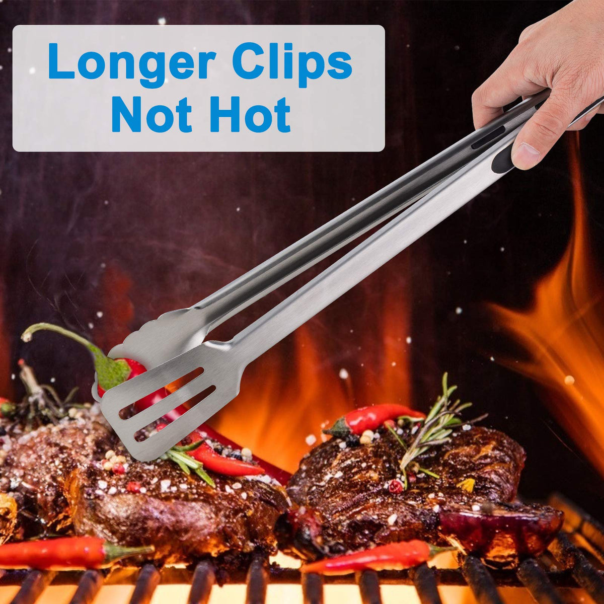 Joinkitch easy storage hook keeps tongs organized after use