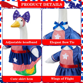 JOJFOUK desk goose outfits for indoor patriotic decor