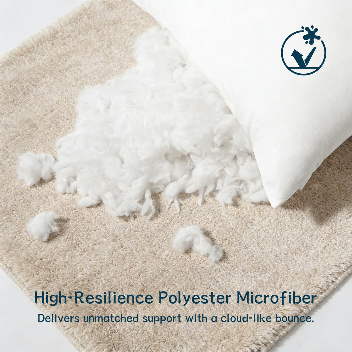 JOJOGOGO 7D polyester-fill lumbar insert demonstrates soft, resilient support.