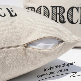 JOJOGOGO beige outdoor pillow cover with solid back for versatile indoor-outdoor use