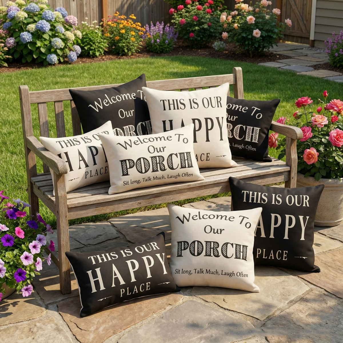 JOJOGOGO easy-care pillow cover is machine washable for quick porch refresh