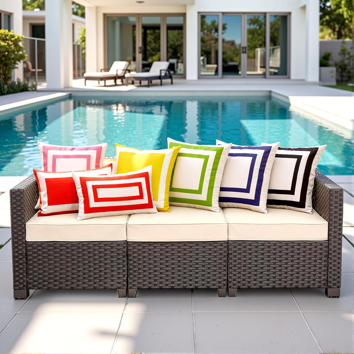 JOJOGOGO outdoor pillow on patio setup beside seating