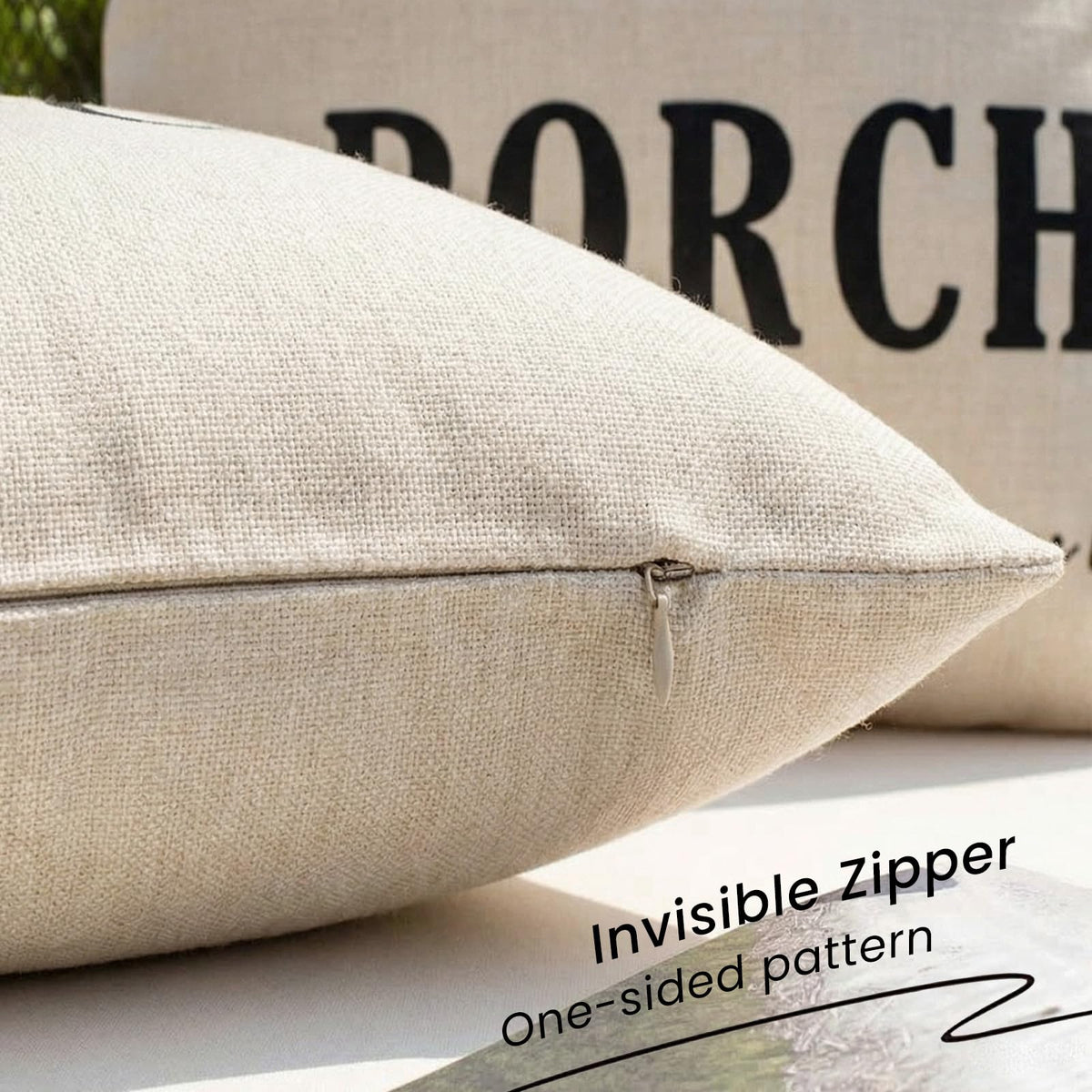 JOJOGOGO outdoor pillow cover 18x18 beige suitable for balconies