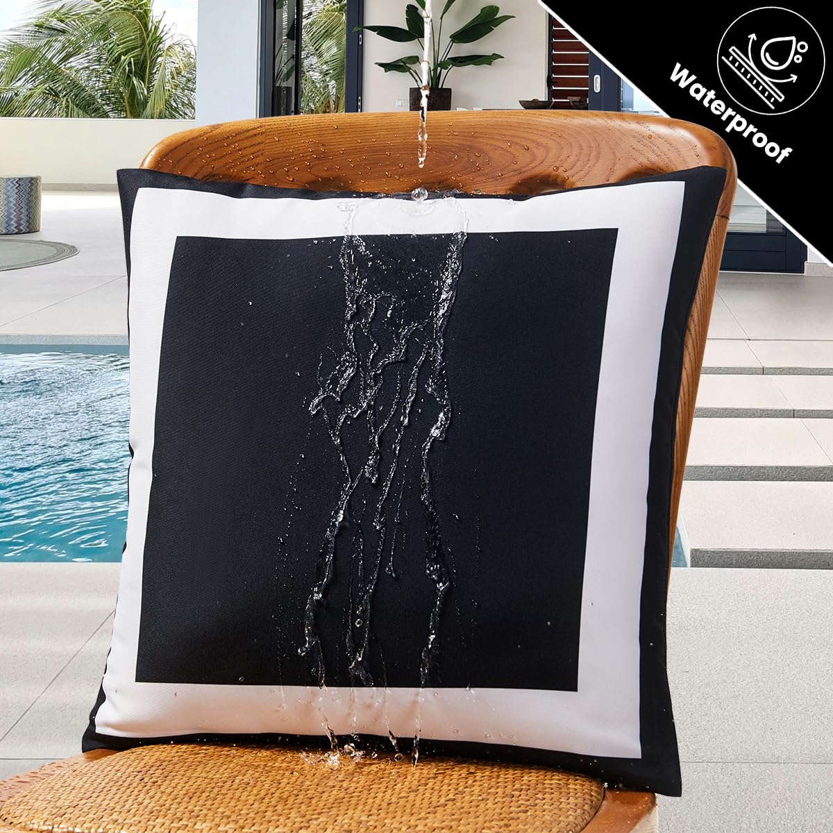 JOJOGOGO waterproof 18x18 pillow cover material detail