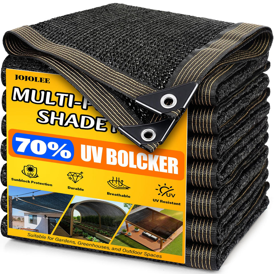 JOJOLEE 70% shade cloth on a patio creates cooler, comfortable outdoor space