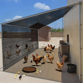 JOJOLEE shade cloth supports easy mounting on fences, coops, or frames.