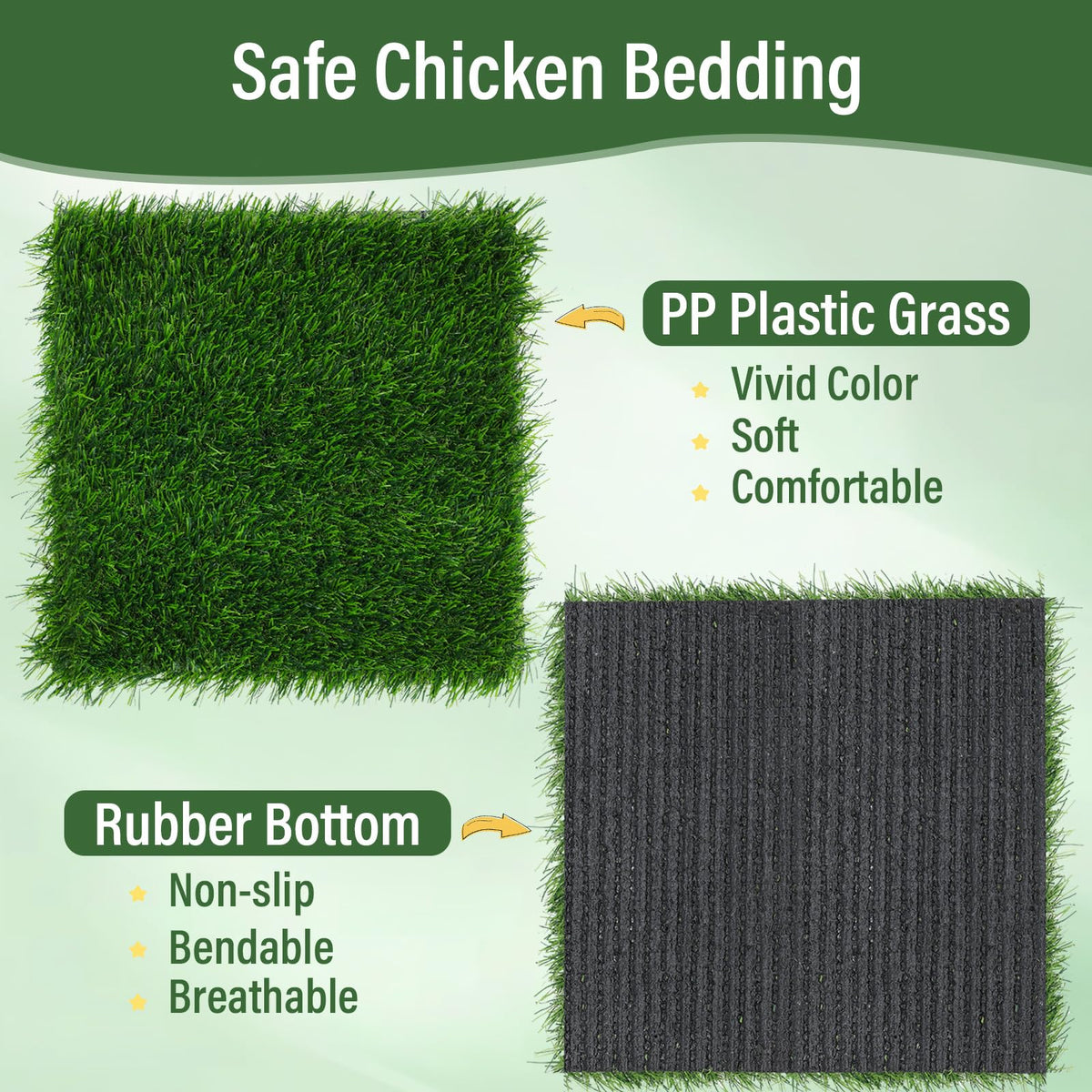 Jollidecor nest pad back with drainage holes for moisture removal.
