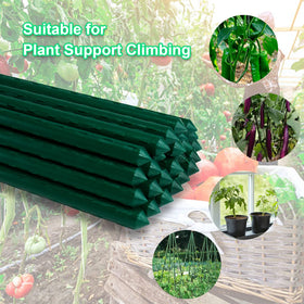 Jollybower 25-pack steel stakes ensures multiple plants stay upright.
