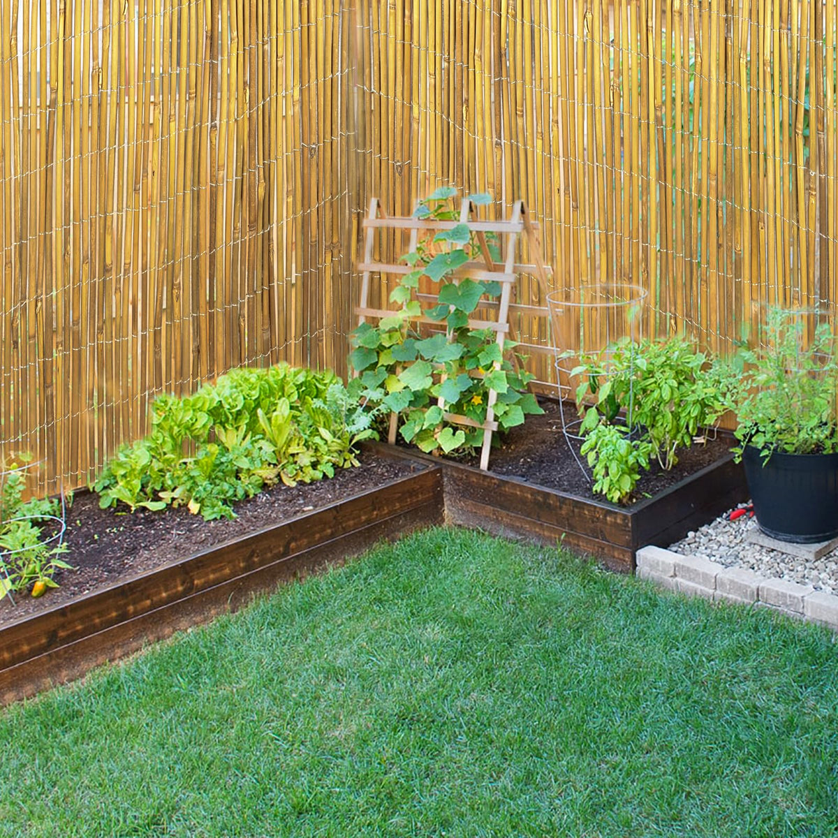 Jollybower bamboo fence is DIY-friendly for quick privacy setup.