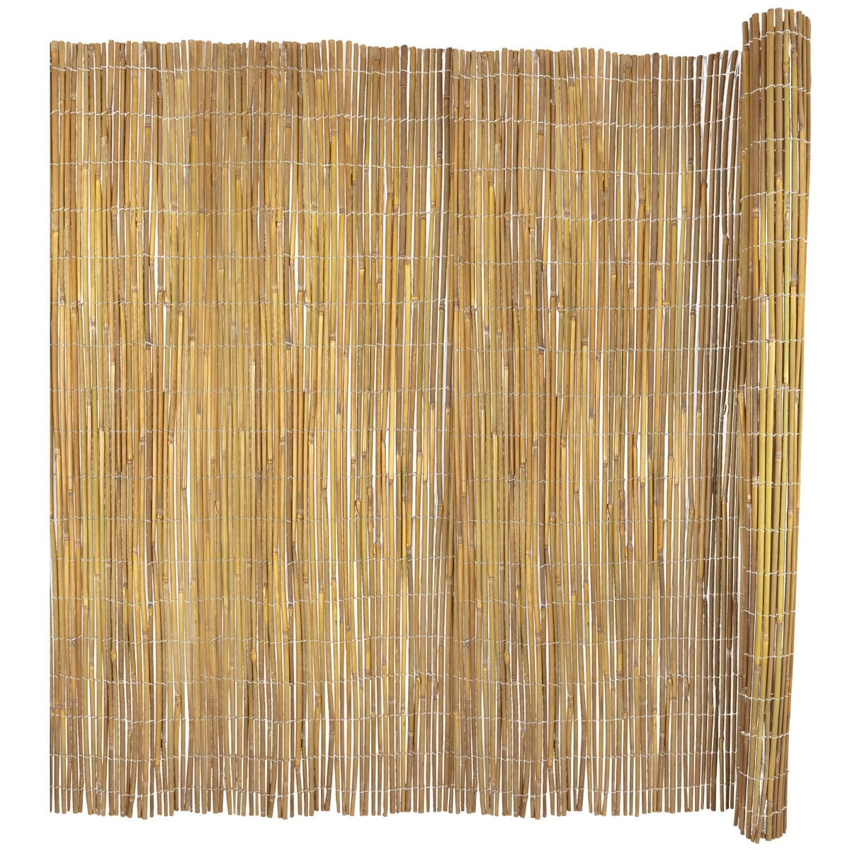 Jollybower bamboo fence privacy screen adds tropical charm to garden spaces.