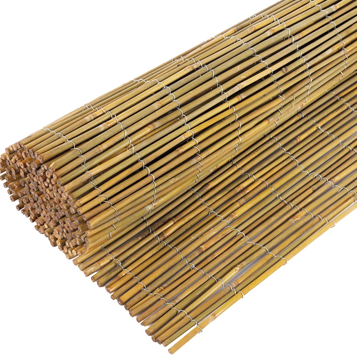 Jollybower bamboo fence roll 6ft by 8ft for natural garden privacy.