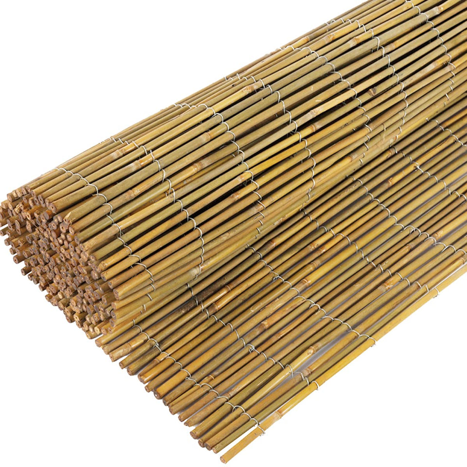Jollybower bamboo fence roll 6ft by 8ft for natural garden privacy.