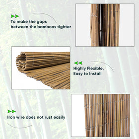 Jollybower bamboo fence is weather-resistant for outdoor durability.