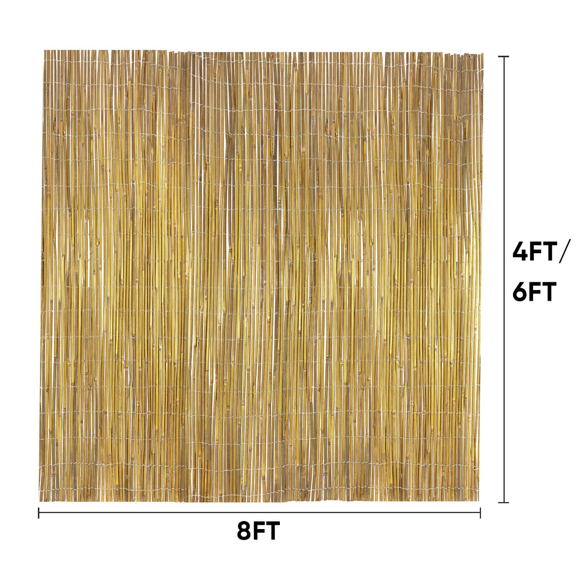 Jollybower tropical look bamboo fence enhances balcony or patio areas.