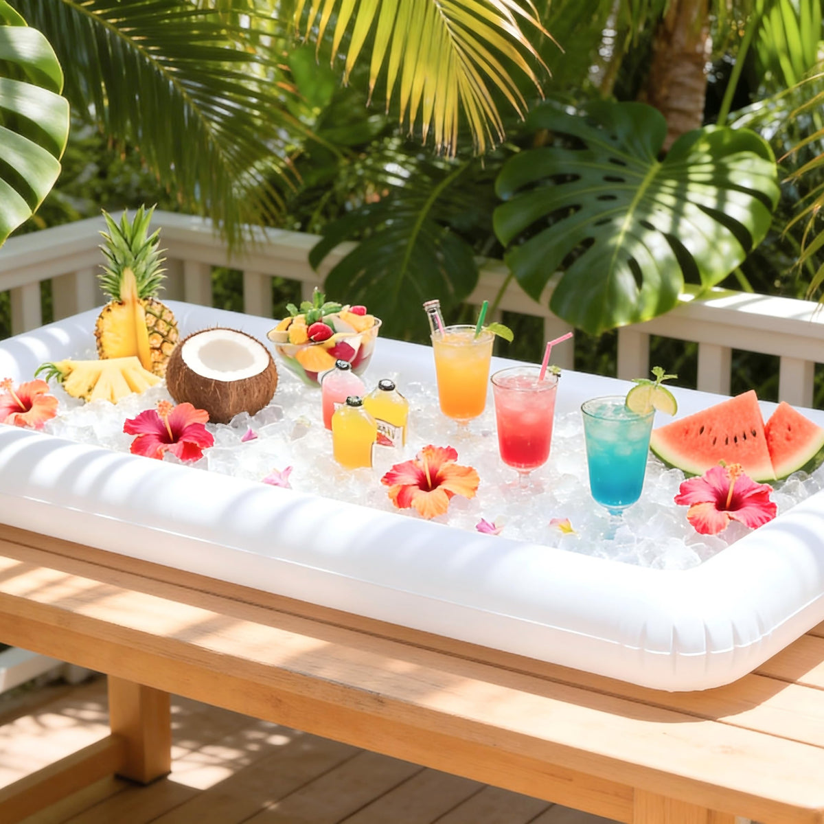 Jollylife quick inflation and deflation simplify setup for gatherings.