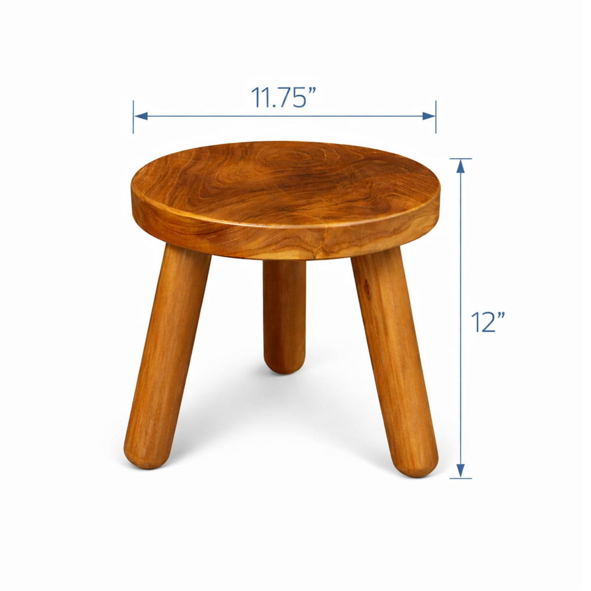 JOLLYMER teak stool in mid-century design complements modern interiors.