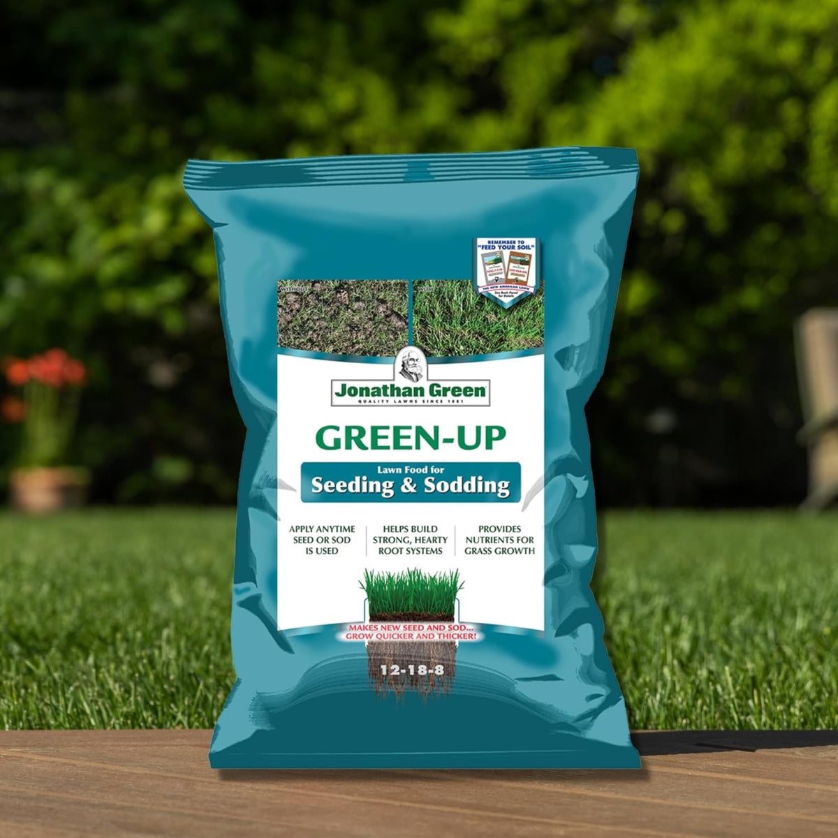 Root development aided by Green-Up 12-18-8 formula for seedlings
