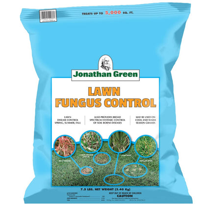 Jonathan Green Lawn Fungus Control bag ready for outdoor use, delivering broad spectrum protection.