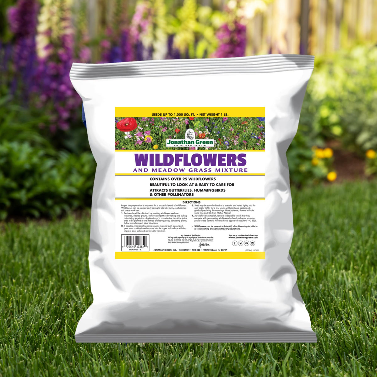 Jonathan Green Wildflower Meadow seed mix grass blade closeup showing hardy fescue blend.