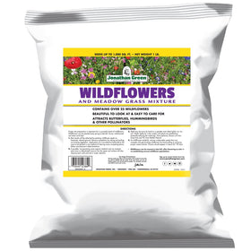 Jonathan Green Wildflower & Meadow Seed Mix package front shows variety for color-rich landscapes.