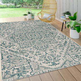 Jonathan Y durable flat-weave rug for indoor or outdoor spaces withstands high traffic