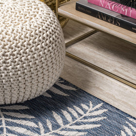 Jonathan Y entryway rug in navy and cream for stylish welcome.