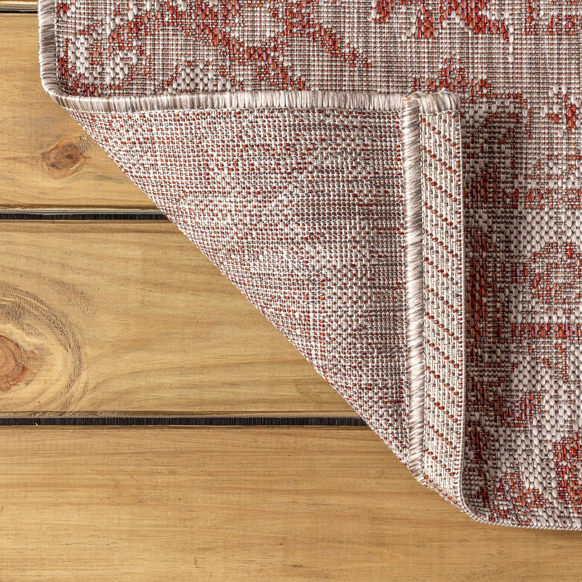 Jonathan Y flat-weave polypropylene rug for high-traffic areas.