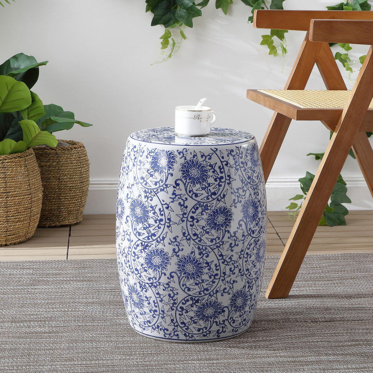 Jonathan Y Lotus Blossom plant stand elevates greenery with style.