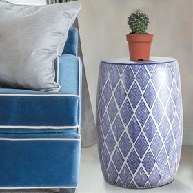 JONATHAN Y multi-purpose stool functions as plant stand or drinks holder