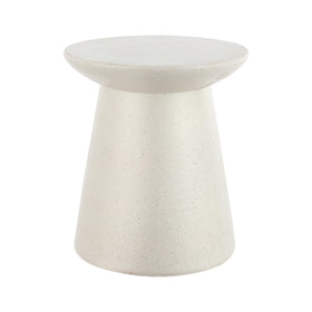 Jonathan Y Hollie cream terrazzo finish pedestal table ideal for display in living rooms
