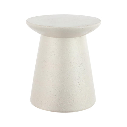 Jonathan Y Hollie cream terrazzo finish pedestal table ideal for display in living rooms