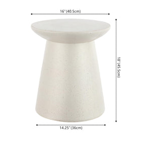 Jonathan Y Hollie drinks table; waterproof poly-resin for outdoor convenience