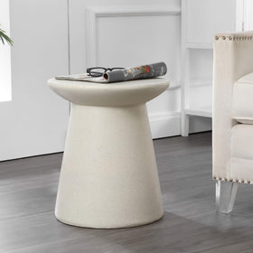 Jonathan Y Hollie pedestal table perfect for indoor-outdoor use in small spaces