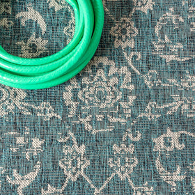 Jonathan Y teal-blue-gray colorway enhances outdoor spaces