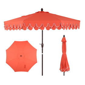 Jonathan Y UMB1002A Tracy umbrella in coral red provides stylish sun shade.