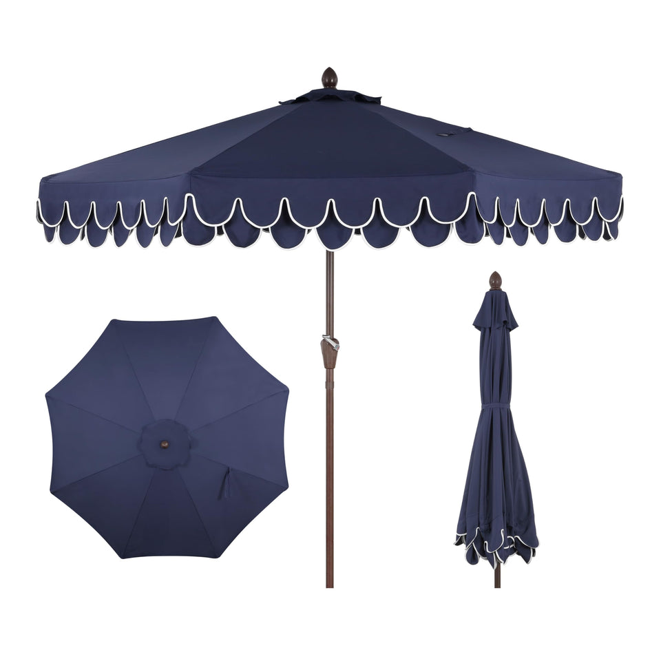 Jonathan Y Tracy umbrella full structure provides stylish shade for patio or pool